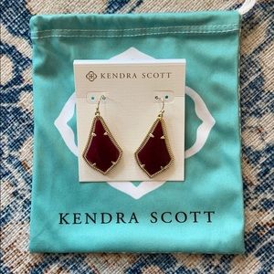 Kendra Scott Alex Gold Earrings in Maroon